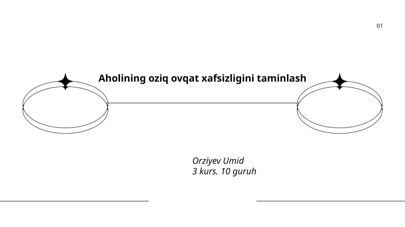 Aholining oziq ovqat xafsizligini taminlash