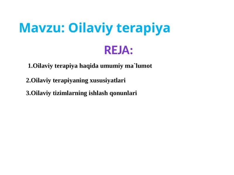 Oilaviyterapiya