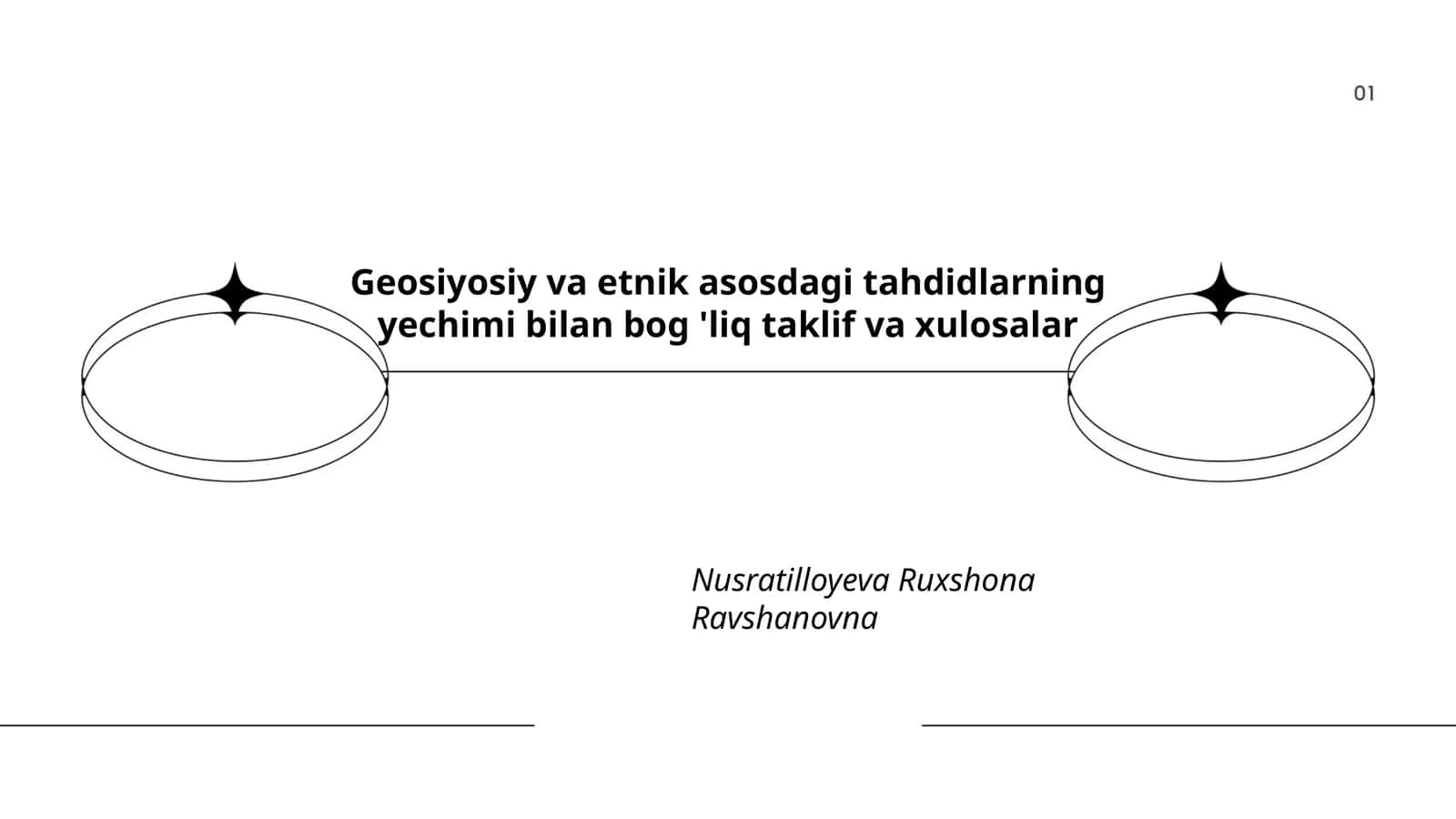 Geosiyosiy va etnik asosdagi tahdidlarning yechimi bilan bog 'liq taklif va xulosalar