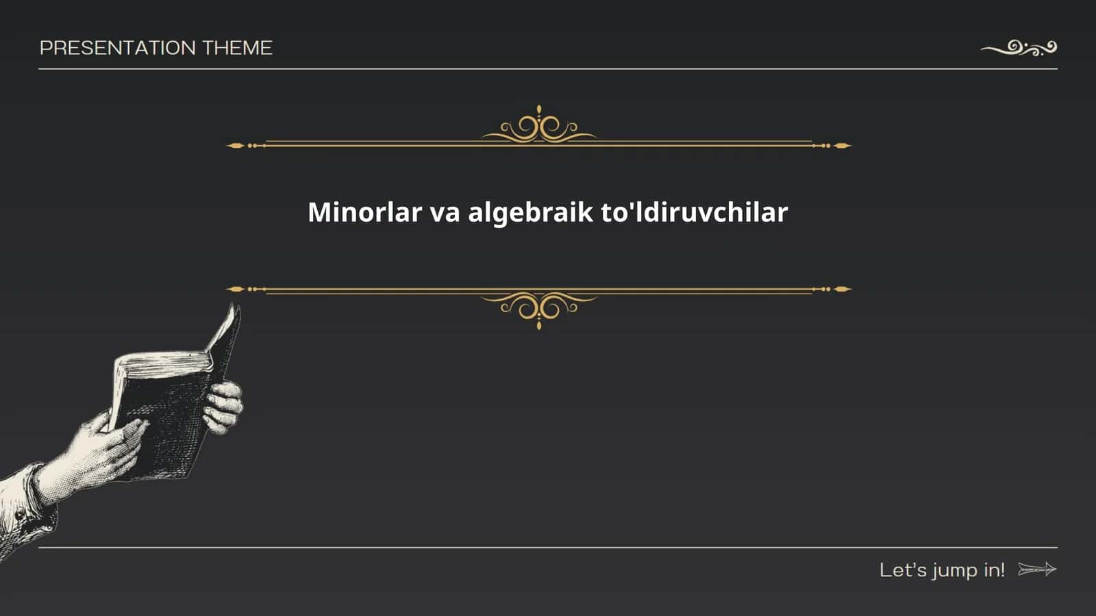 Minorlar va algebraik to'ldiruvchilar