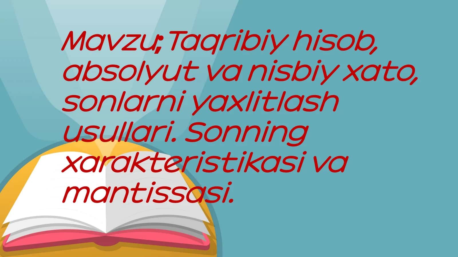 Absolyut va nisbiy xato