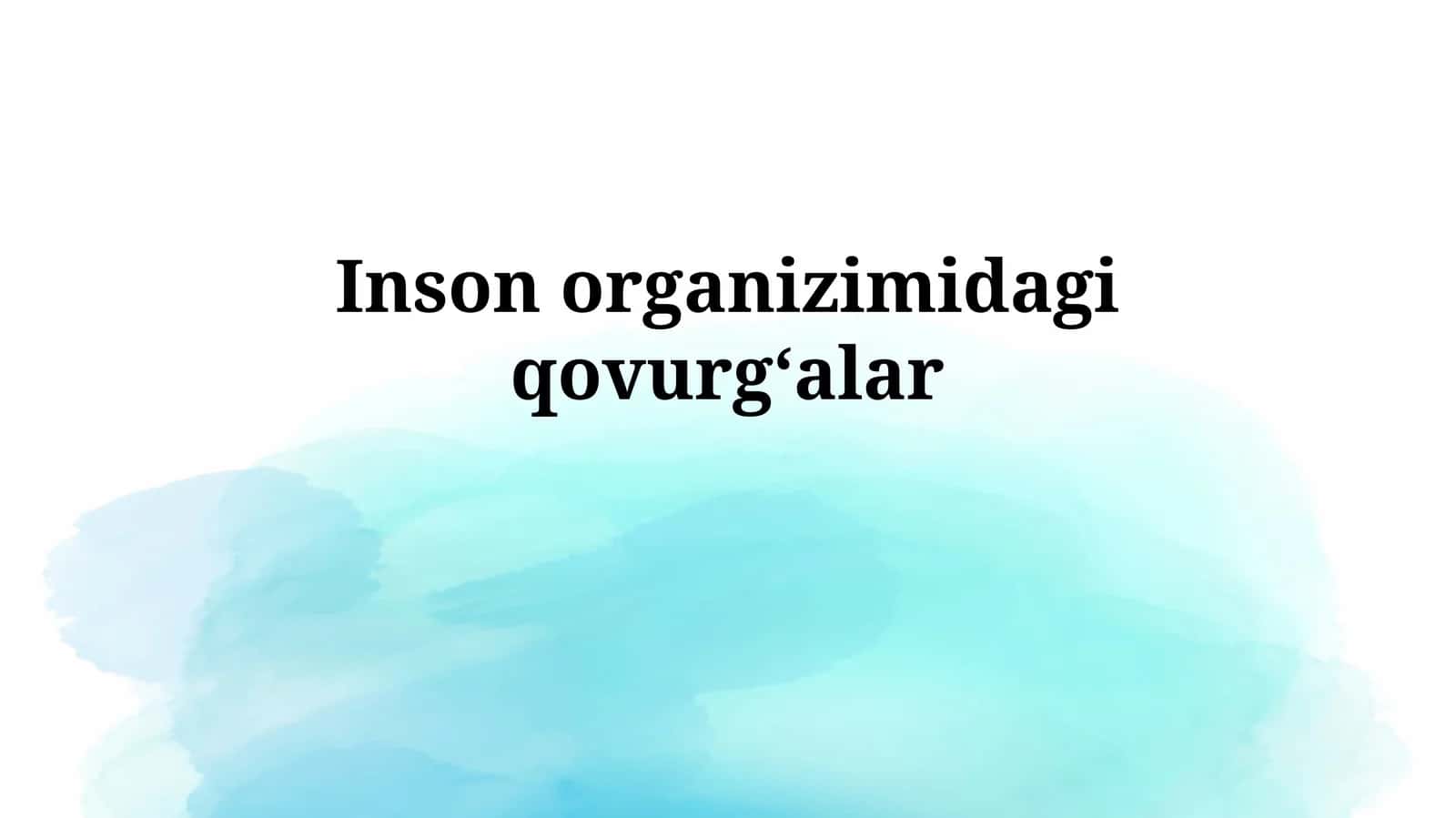 Inson organizmidagi qovurg'alar