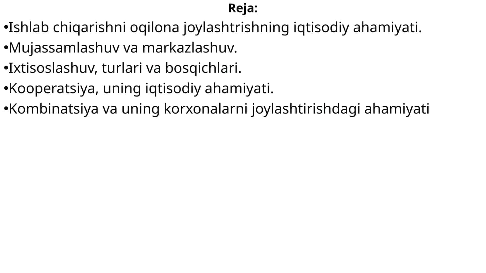 Ishlabchiqarishning iqtisodiy ahmiyati