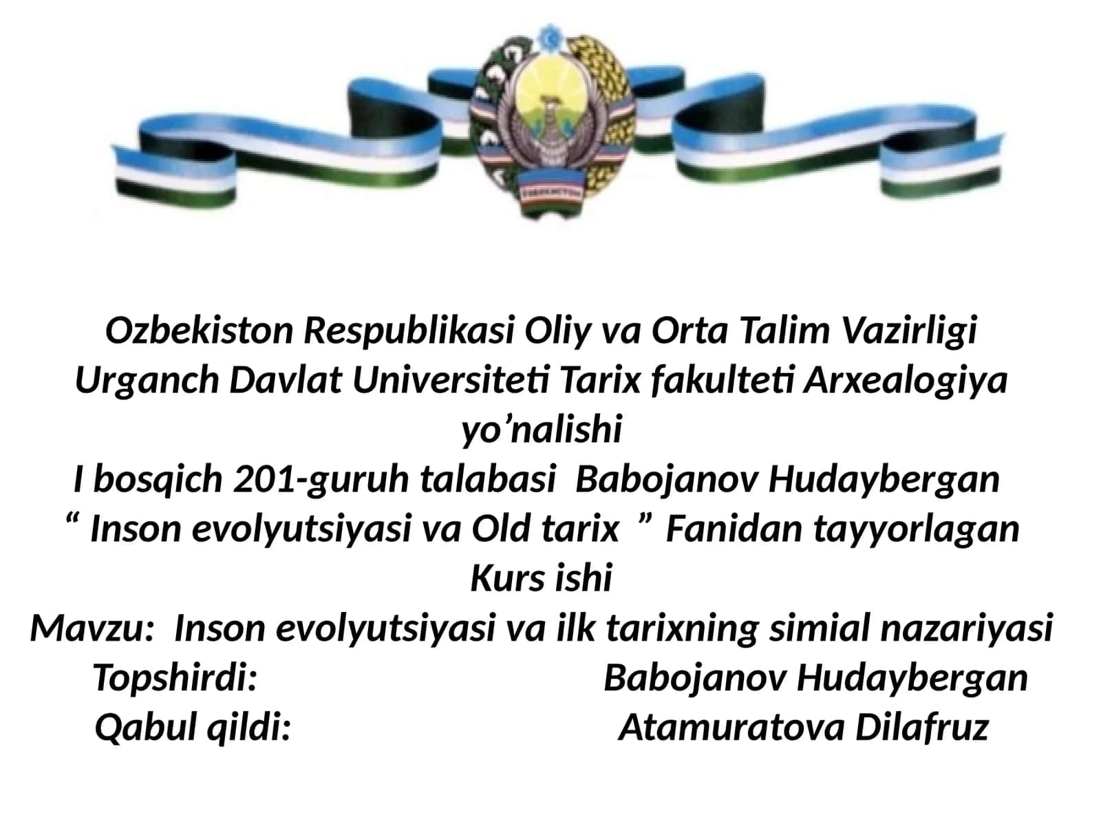 Inson evolyutsiyasi va ilk tarixning simial nazariyasi