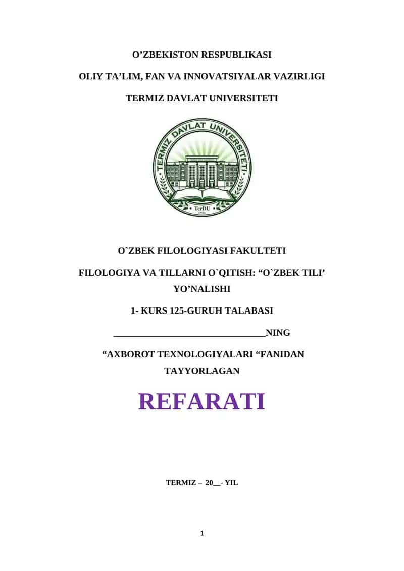 Zamonaviy taqdimotlar tayyorlash texnologiyalari
