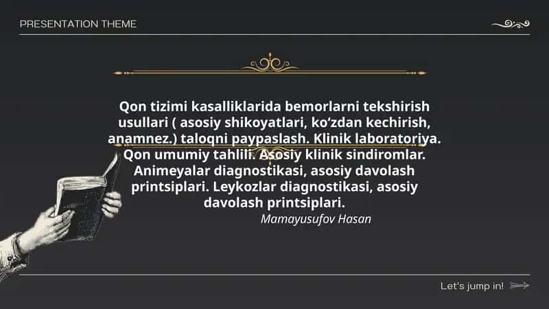 Qon Tizimi Kasalliklari Bilan Bog'liq Bemorlarni Tekshirish Usullari