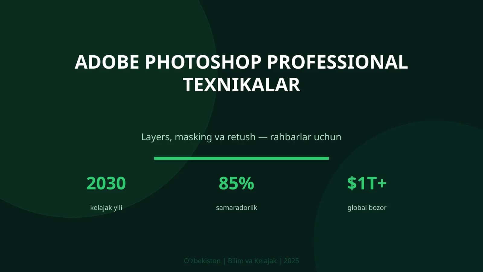 ADOBE PHOTOSHOP PROFESSIONAL TEXNIKALAR