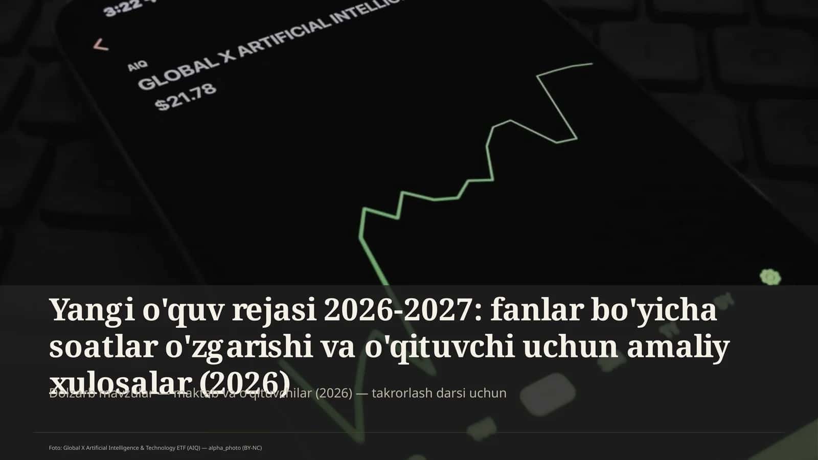 Yangi o'quv rejasi 2026-2027