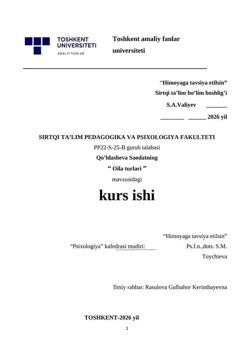 Oila turlari
