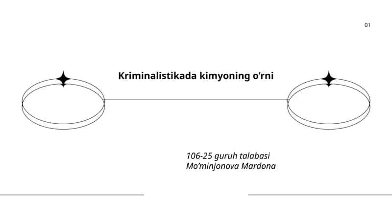 Kriminalistikada kimyoning o'rni