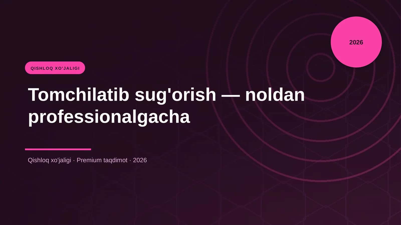 Tomchilatib sug'orish — noldan professionalgacha