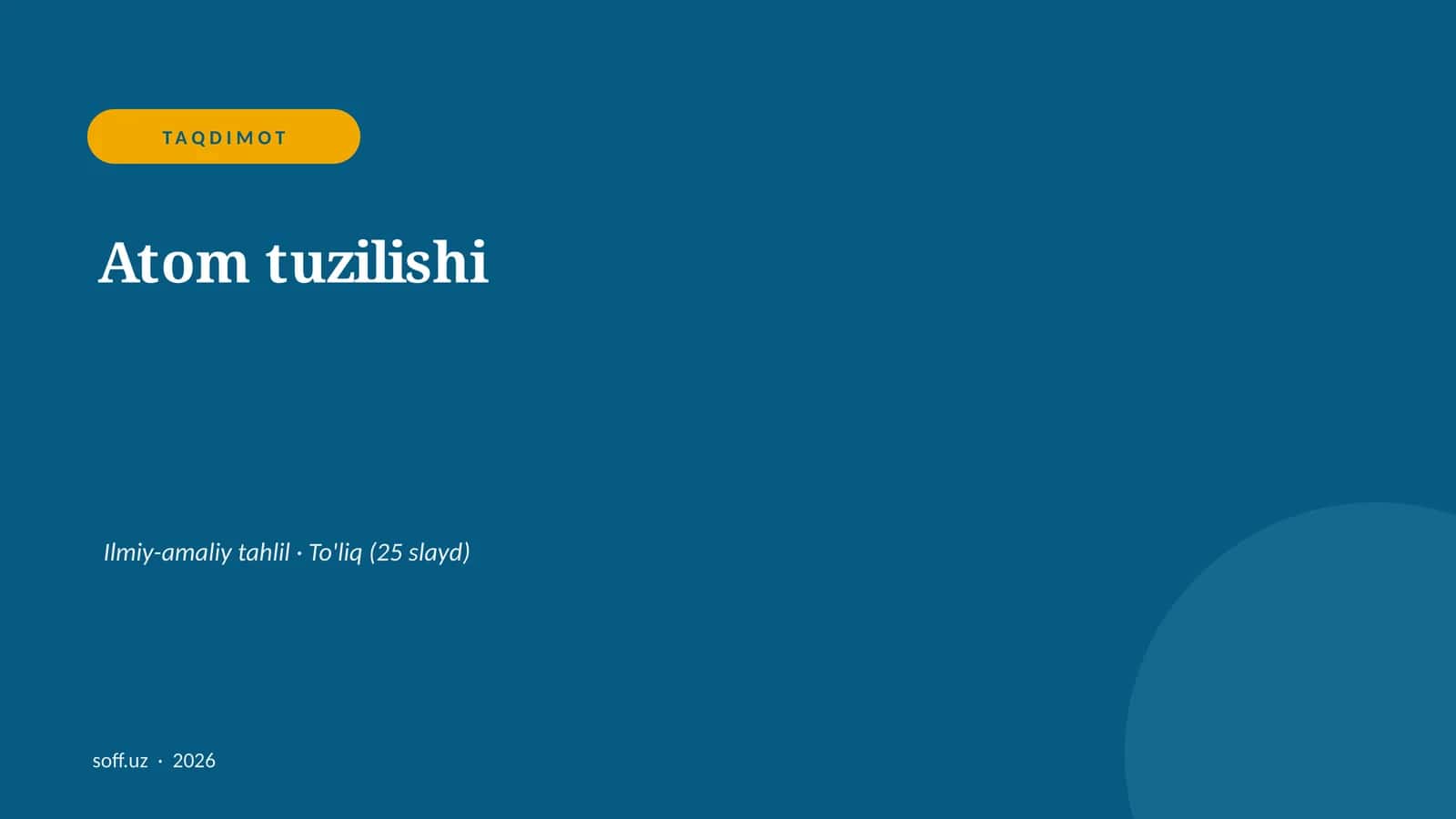 Atom tuzilishi