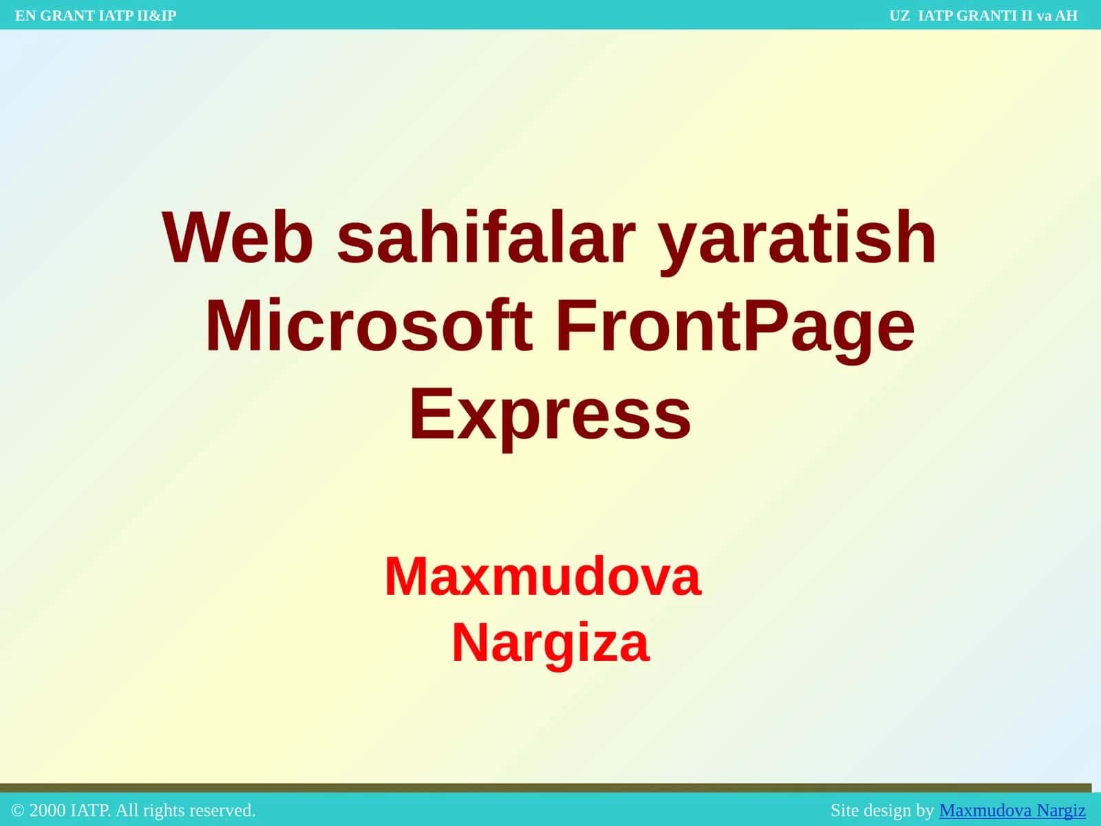 Microsoft FrontPage Express