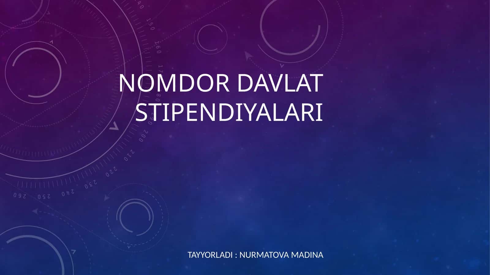 Nomdor davlat stipendiyalari