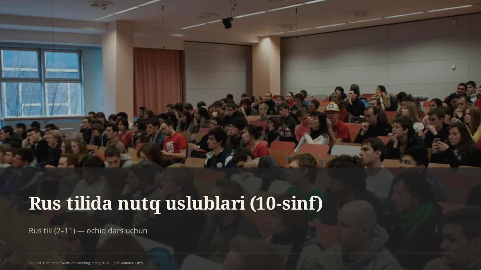 Rus tilida nutq uslublari (10-sinf)
