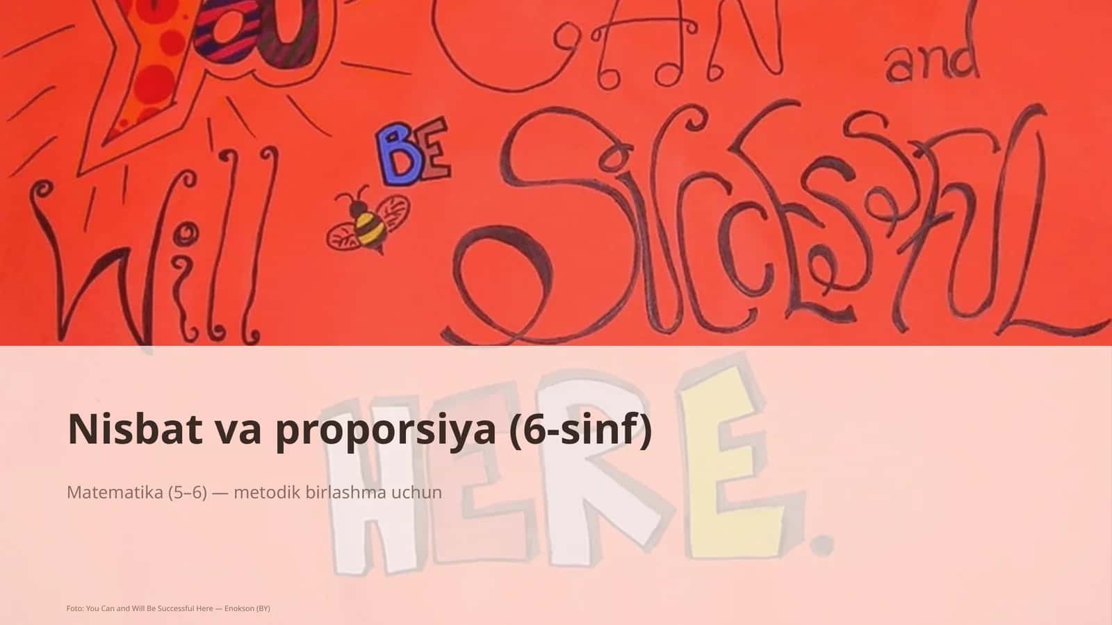 Nisbat va proporsiya (6-sinf)