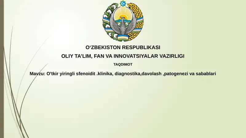 O'tkir yiringli sfenoidit