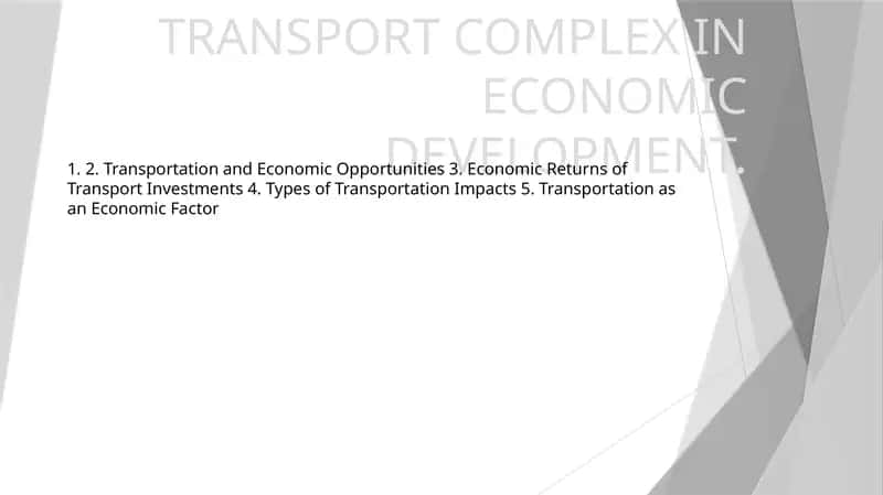 TRANSPORT COMPLEX IN ECONOMIC DEVELOPMENT