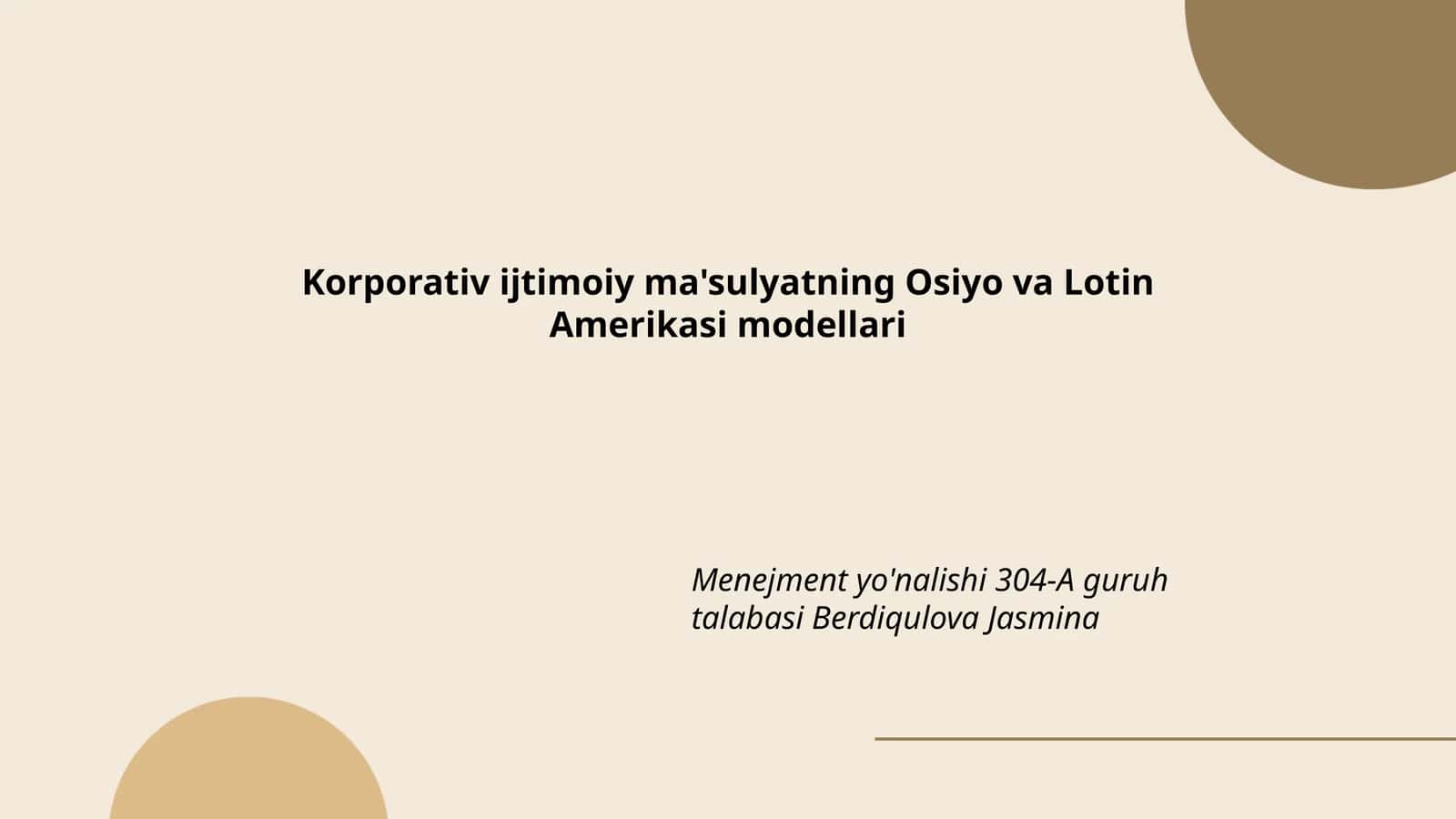Korporativ ijtimoiy ma'sulyatning Osiyo va Lotin Amerikasi modellari