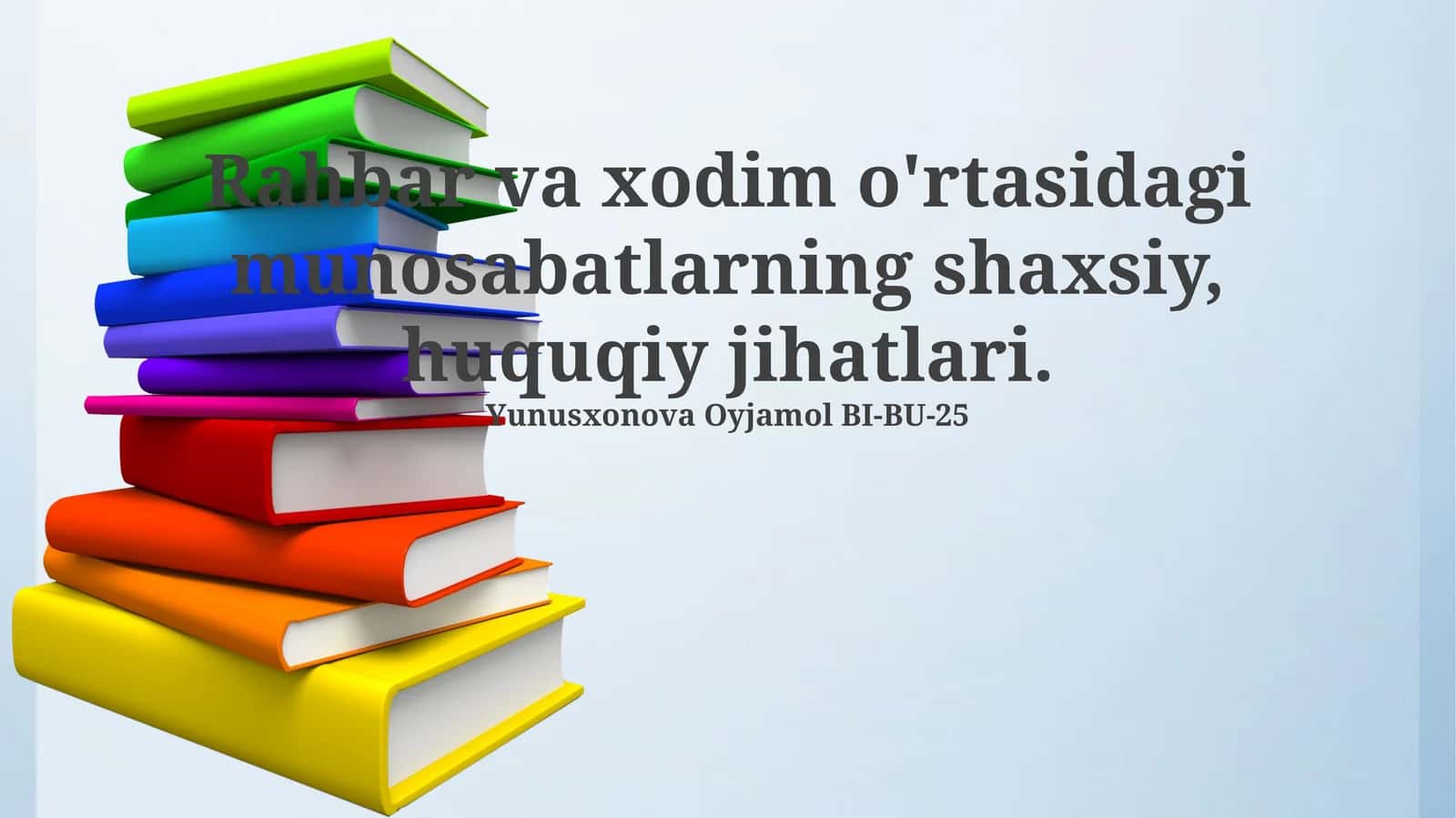 Rahbar va xodim munosabatlari