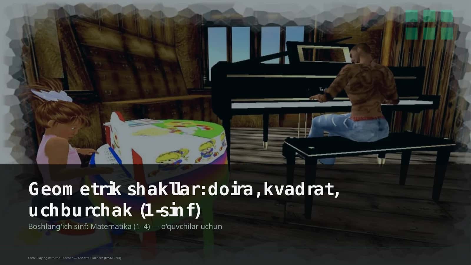 Geometrik shakllar: doira, kvadrat, uchburchak (1-sinf)