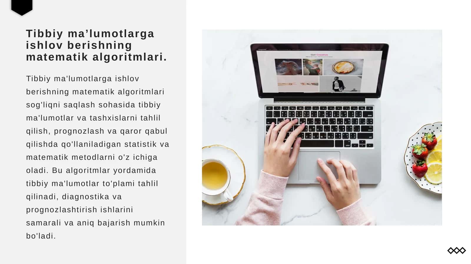 Tibbiy maʼlumotlarga ishlov berishning matematik algoritmlari