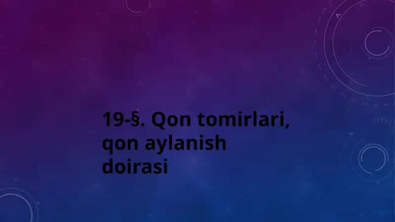 qon tomirlari, qon aylanish sistemasi