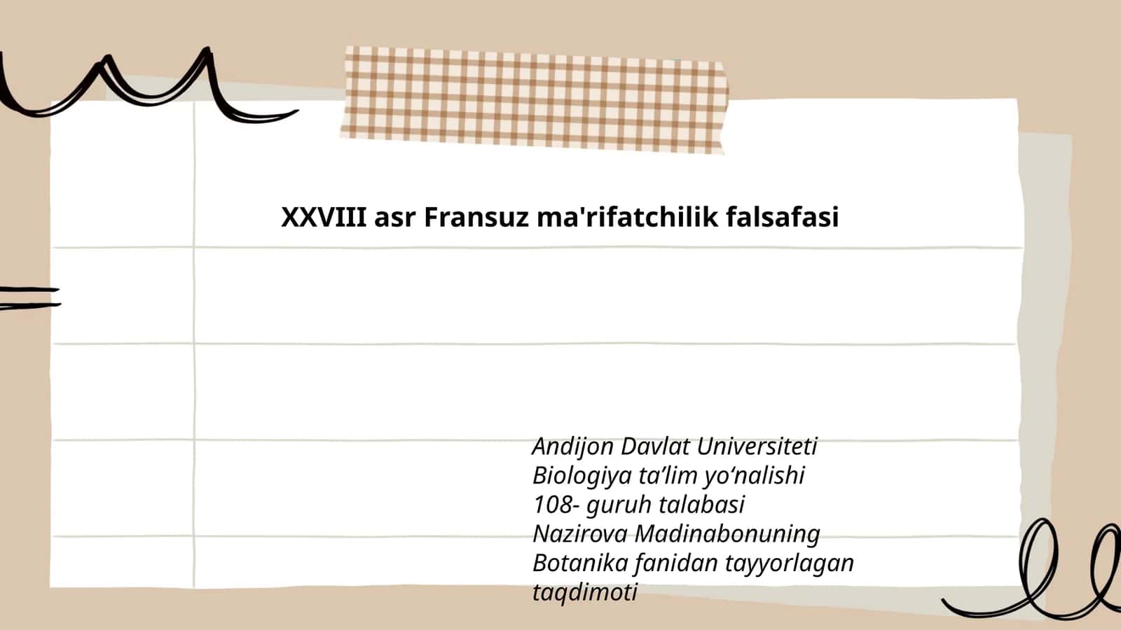 Botanika fanidan tayyorlagan taqdimoti
