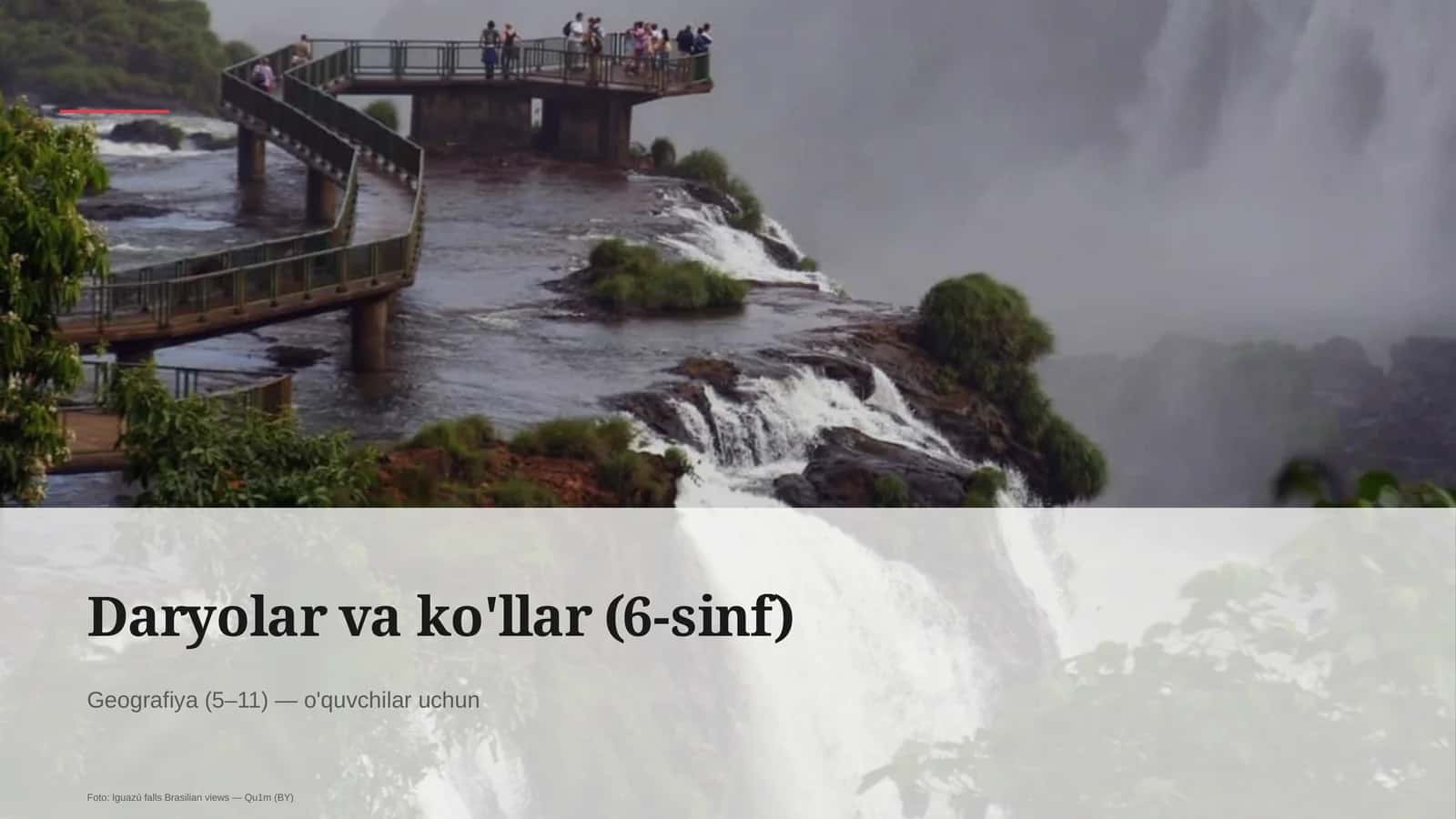 Daryolar va ko'llar (6-sinf)