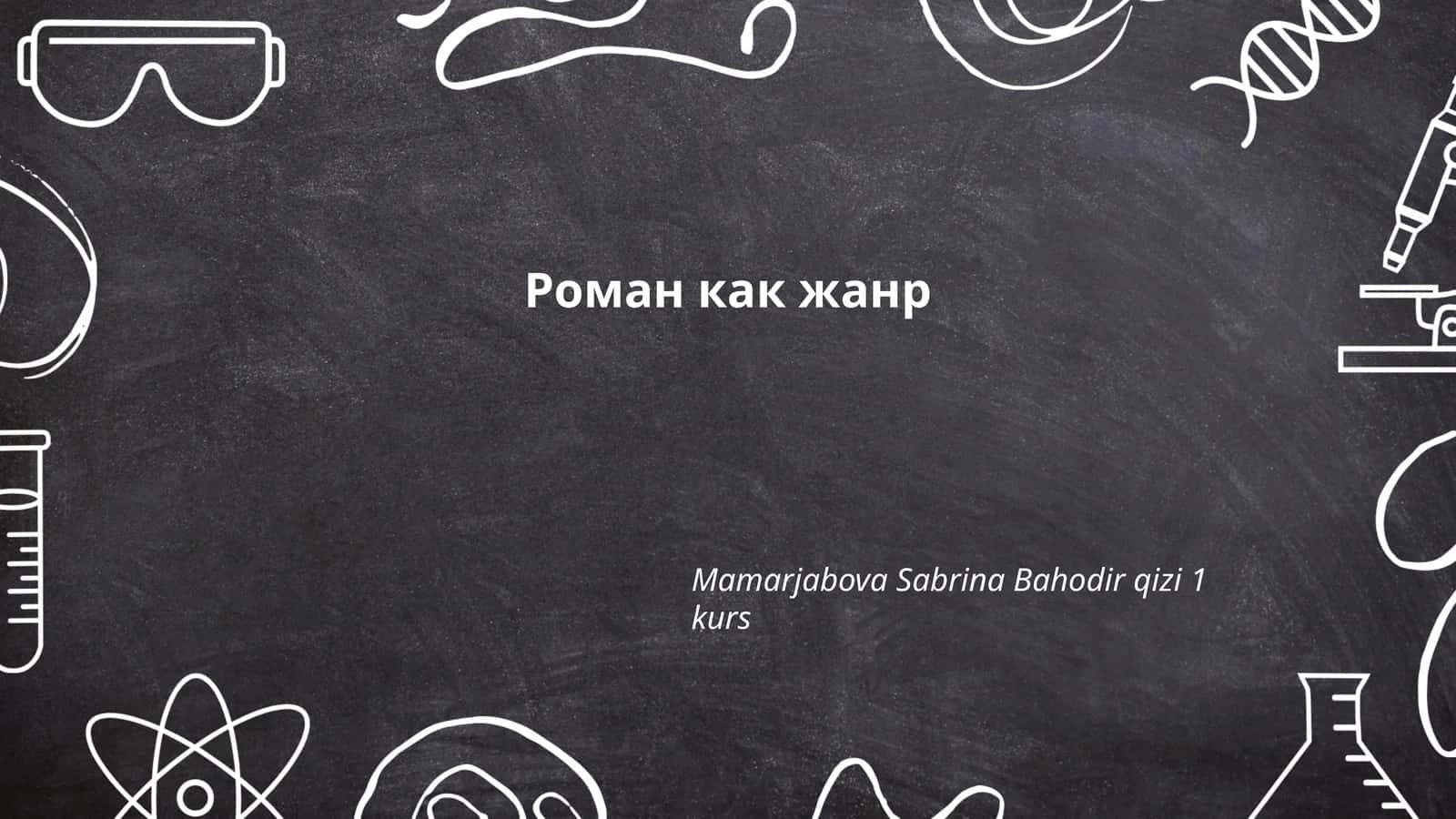 Роман как жанр