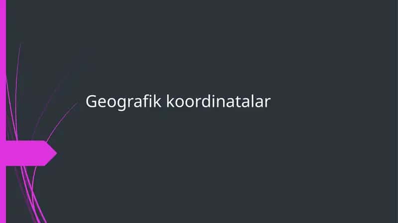 Geografik koordinatalar