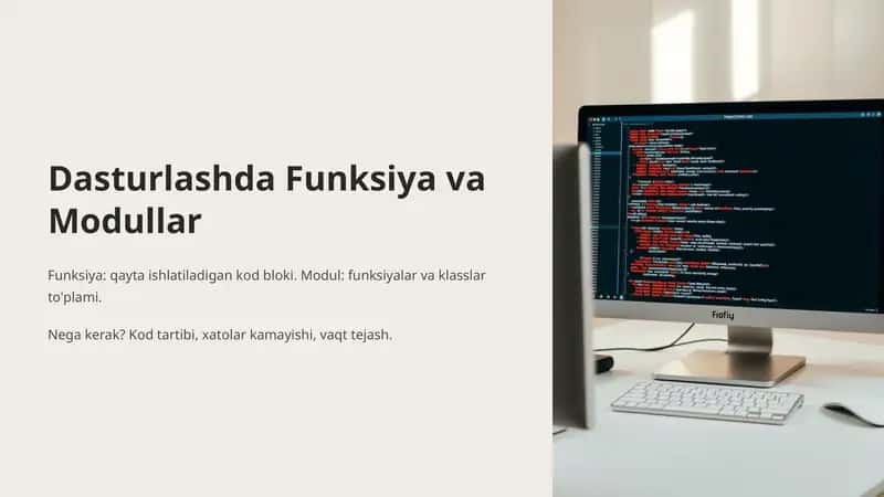 Dasturlashda Funksiya va Modullar
