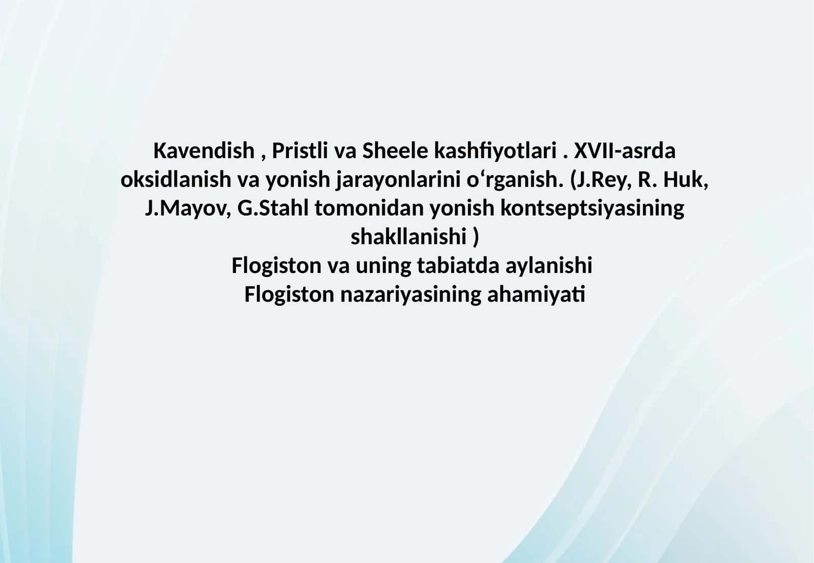Kavendish, Pristli va Sheele kashfiyotlari