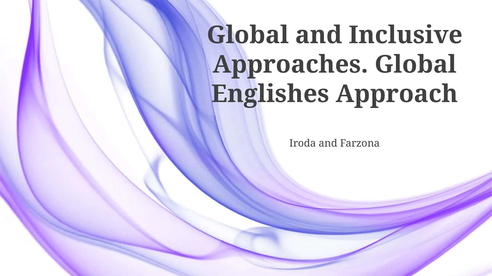 Global Englishes Approach