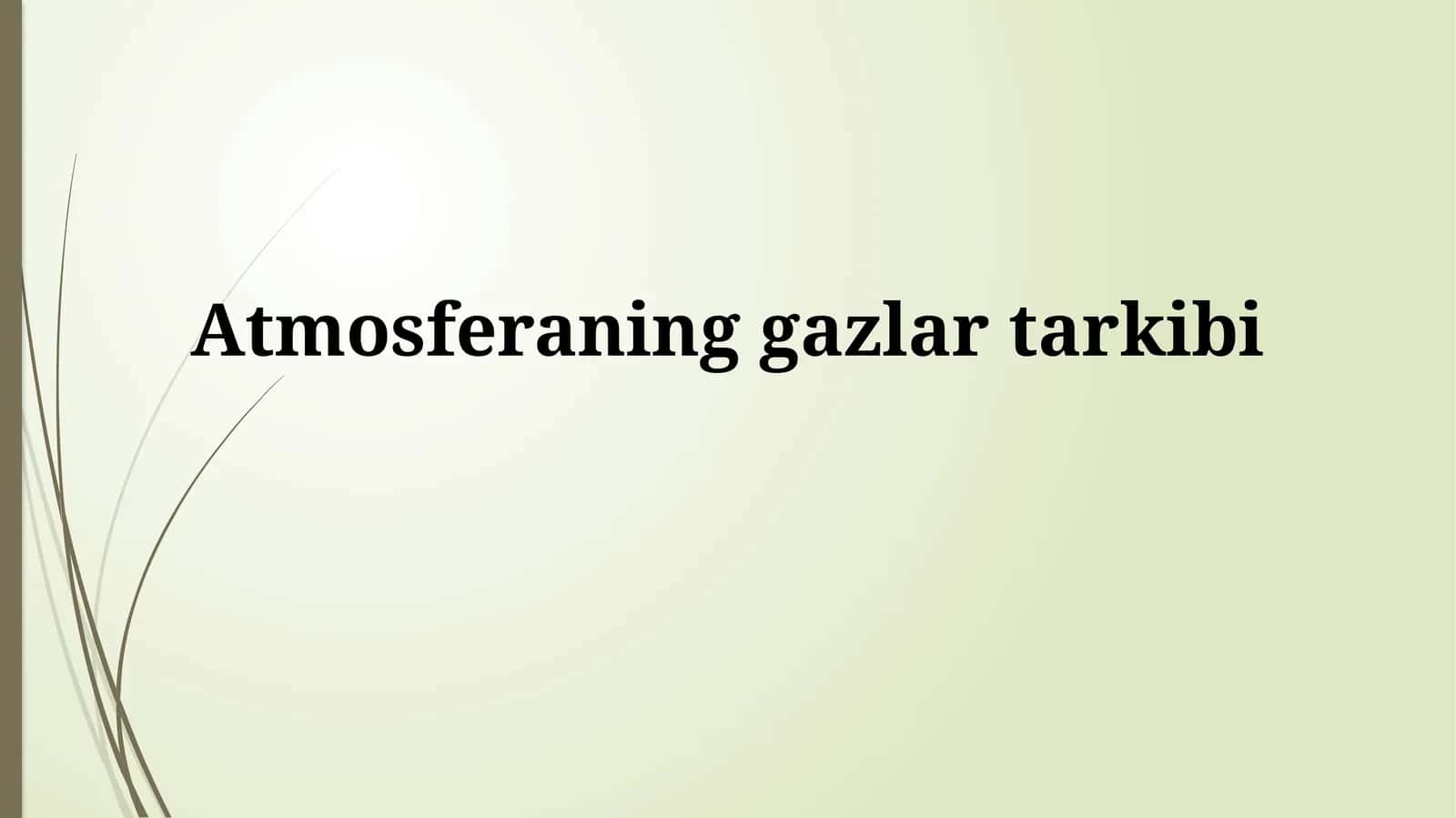 Atmosferaning gaz tarkibi