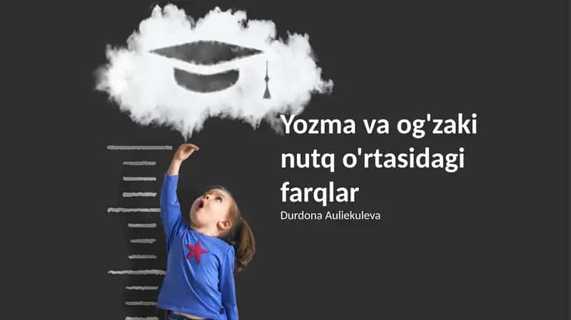 Yozma va og'zaki nutq o'rtasidagi farqlar