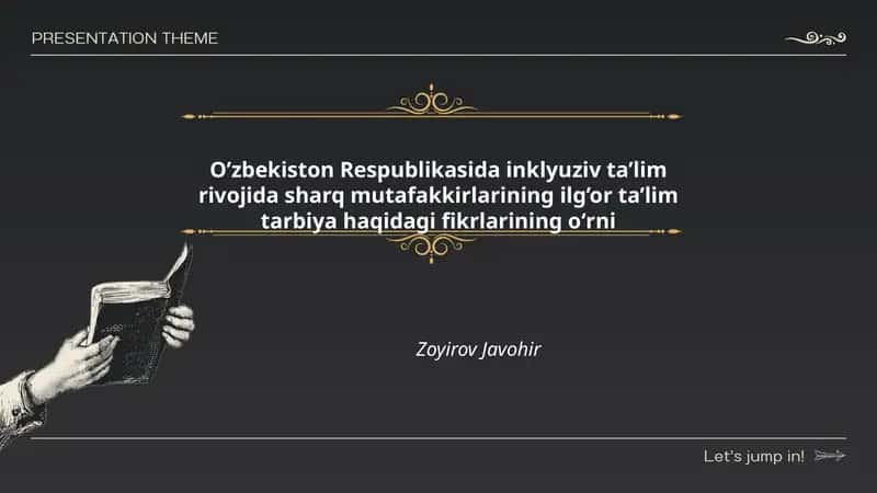 Sharq mutafakkirlarining ilg’or ta’lim tarbiya haqidagi fikrlarining oʻrni