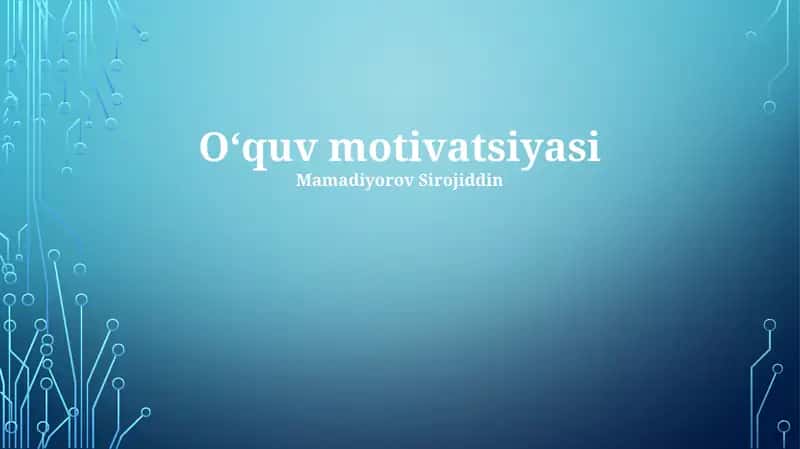 Oʻquv motivatsiyasi