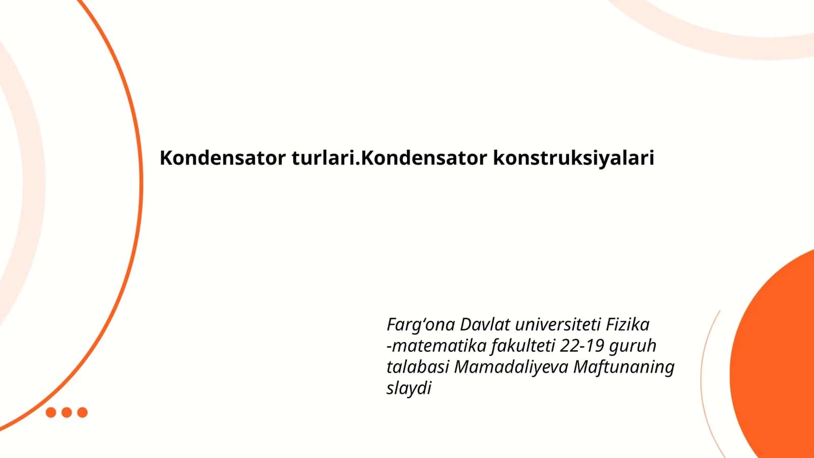 Elektrostatik Kondensatorlar