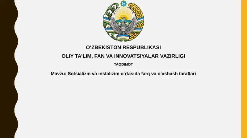 Sotsializm va installizm: Taqqoslash va o'xshashliklar