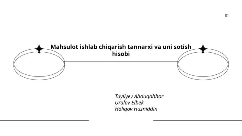 Mahsulot ishlab chiqarish tannarxi va uni sotish hisobi