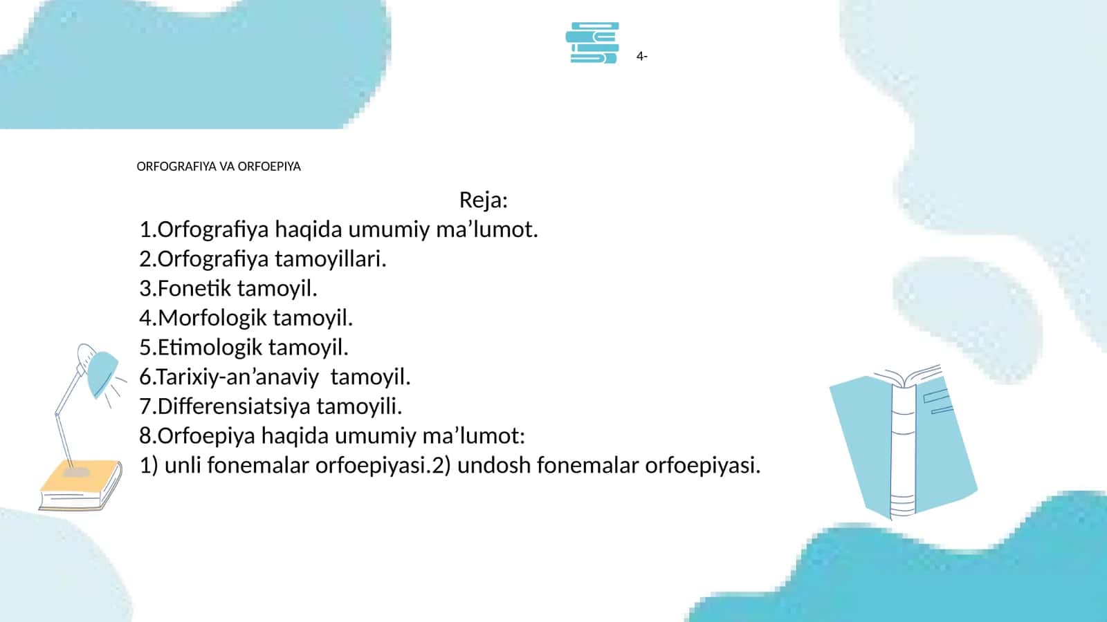 ORFOGRAFIYA VA ORFOEPIYA