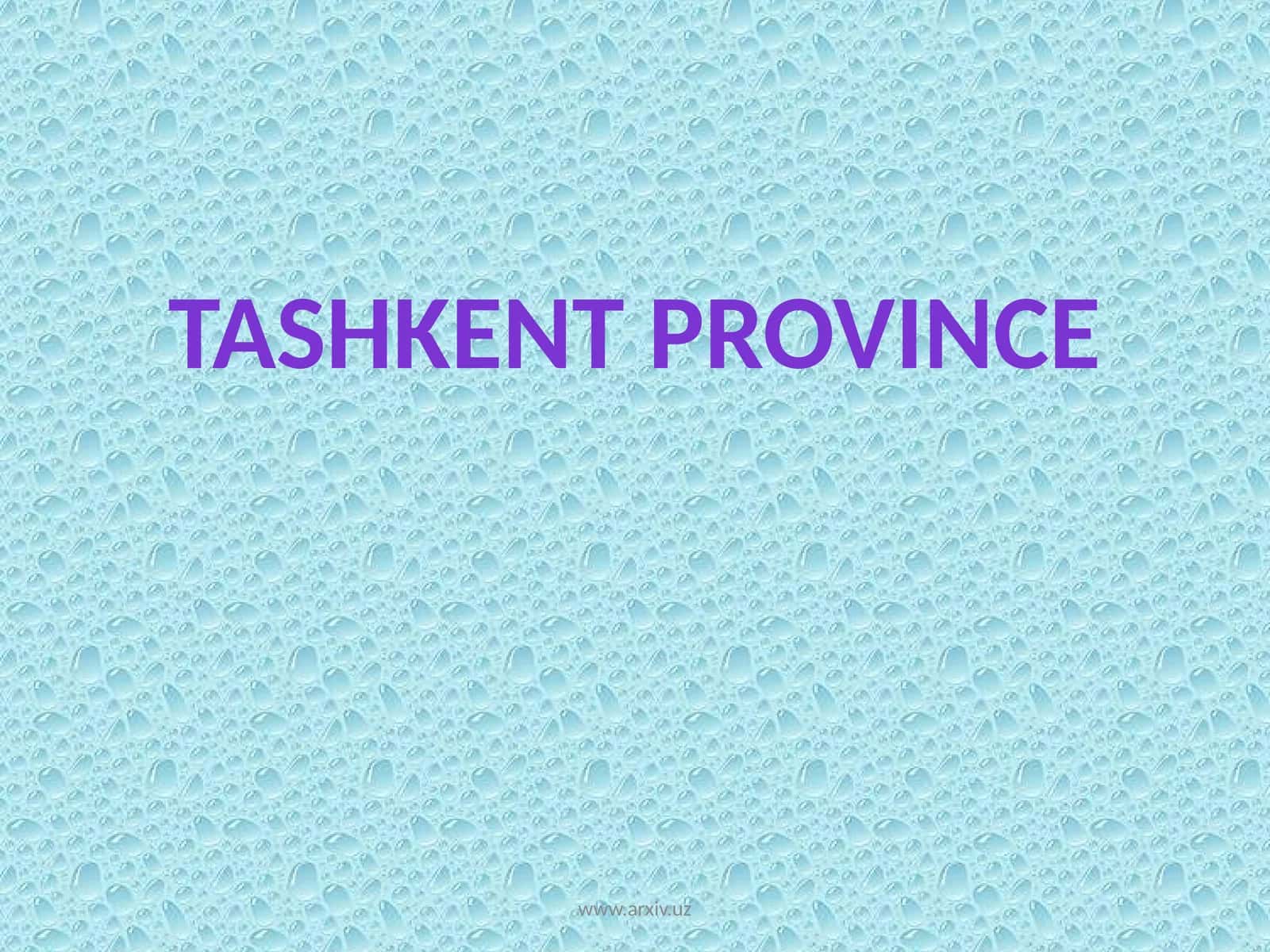Tashkent province