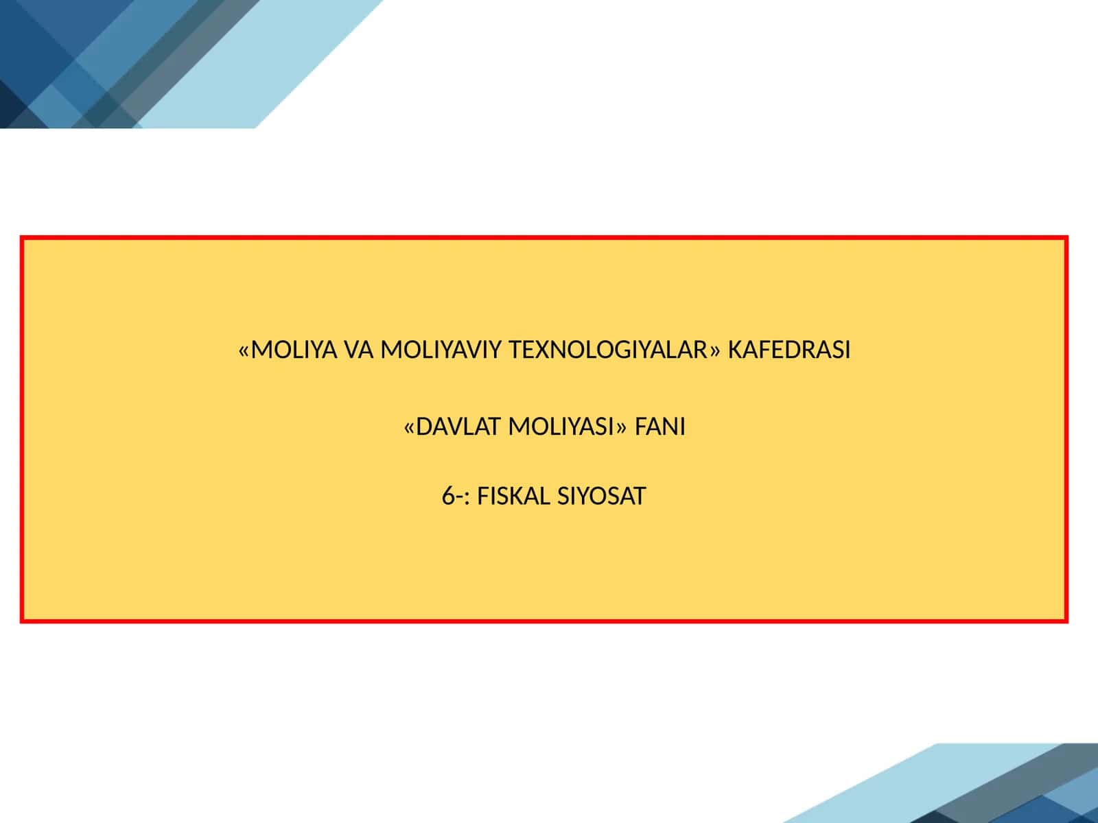 FISKAL SIYOSAT