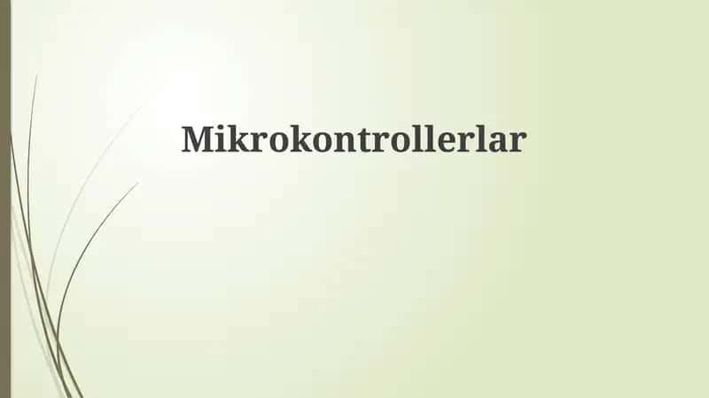 Mikrokontrollerlar