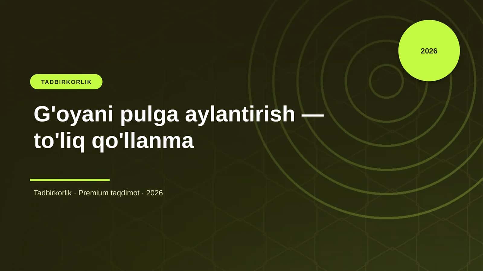 G'oyani pulga aylantirish — to'liq qo'llanma