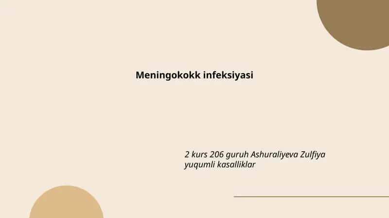 Meningokokk Infeksiyasi