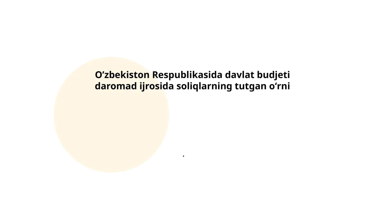Davlat Budjeti Daromadi va Soliqlar