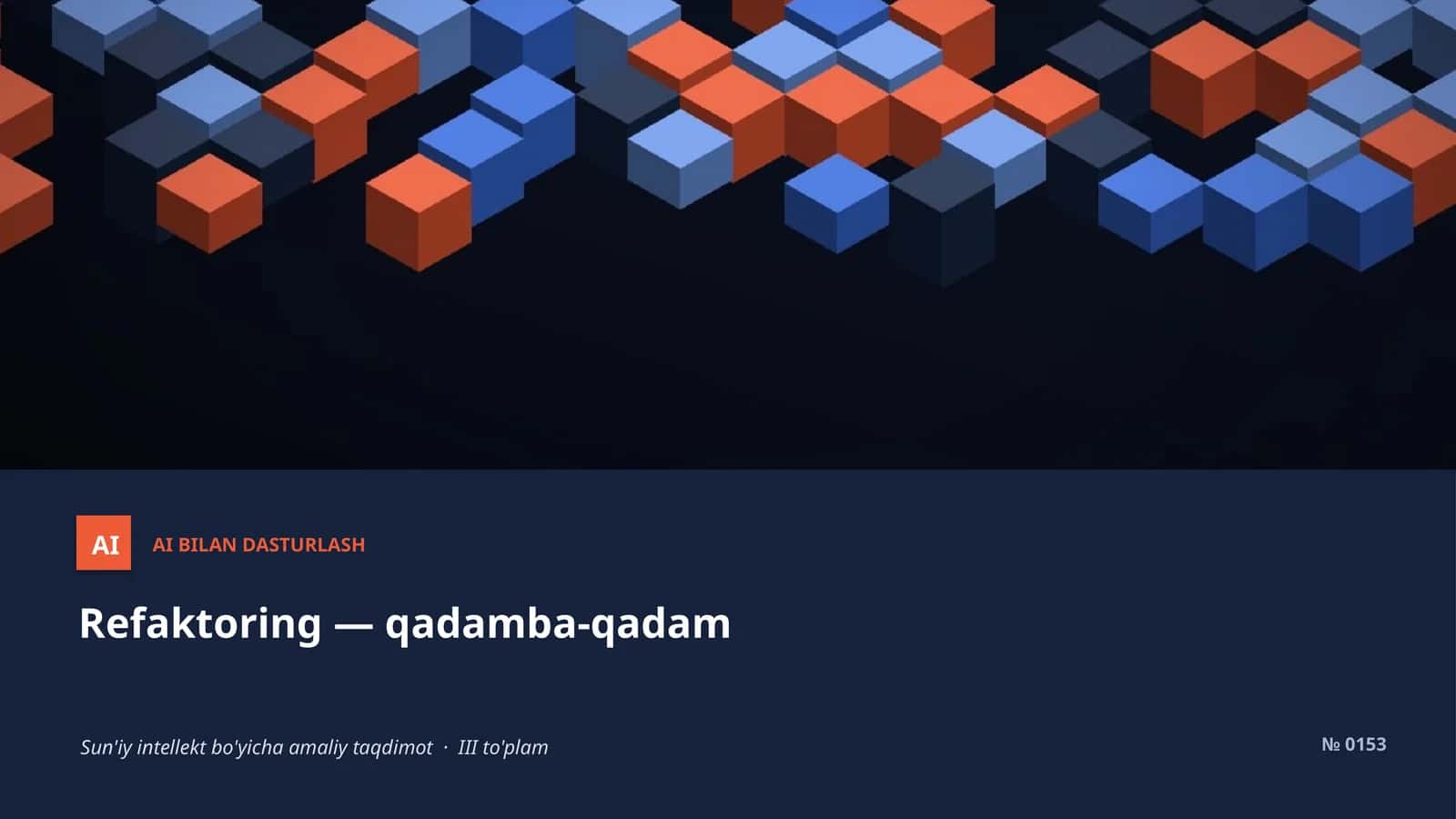Refaktoring — qadamba-qadam