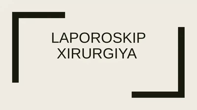 Laparoskopik jarrohlik
